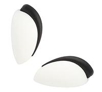 WAGNER Tope para la Puerta EGG DESIGN - 47 x 30 x 19 mm, Plástico de Alta Calidad, Blanco, Goma Termoplástica, Negro, para Atornillar, Incluye Taco y Tornillo - 15515511