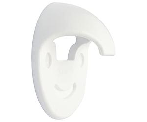 WAGNER Wandtürstopper/Türfeststeller HAKEN - Ø 60 x 30 mm, aus hochwertigem Kunststoff, mit integrierter Haltefunktion für die Klinke, weiß, zum Schrauben inklusive Montagematerial - 15508511