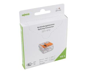 Wago 221-412/995-016 (Pack de 16 uds) - Abrazadera de unión con palancas