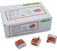 Wago 221 - 413 Pluggable Terminal Block, 3 Formas, 450 V, 32 A, 24 AWG, 12 AWG, 100
