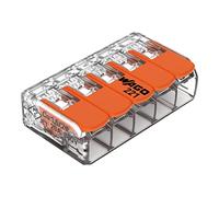 WAGO 221-415 LEVER-NUTS® - Conectores de empalme compactos de 5 conductores (caja de 25)