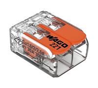 WAGO 221-612 221 - Terminal de conexión flexible: 0,5-6 mm² rígido: 0,5-6 mm². Número de polos (número): 2 10 St. Tran