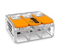 Wago 221-613 - Terminales de conexión compactos, 30 unidades, con palanca de accionamiento, 3 posiciones, abrazadera de palanca, abrazadera de lata, 0,5-6 m²