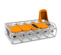 Wago 221-615 1pieza(s) conector de cable eléctrico - Conectores de cables eléctricos (Naranja, Transparente, 15 piezas