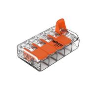 Wago 221-615 - Terminales de Conexión Compactos con Palanca de Accionamiento, 5 Conductores, Abrazadera de Palanca, Abrazadera de Lata, 0,5-6 mm²