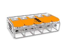 10 unidades Wago 221-615 terminal de conexión 5 hilos con palanca 0,5-6 qmm diseño pequeño, transparente