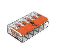 WAGO 221-615 - Tuercas de palanca, conectores compactos de empalme de 5 conductores para 10 AWG (caja de 25)