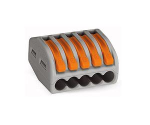 Wago 222-415 Classic - Abrazadera de conexión cables electricos (20 unidades, con palanca de accionamiento)