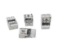 Wago 2273-202 - Terminales de terminales compactos (50 unidades, diámetro 0,5-2,5 mm², 2 pines, transparente/blanco