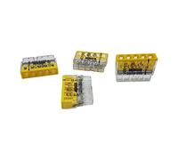 20 unidades Wago 2273-205 COMPACT borne para caja de conexiones Ø 0,5-2,5 mm², de 5 polos, transparente/amarillo