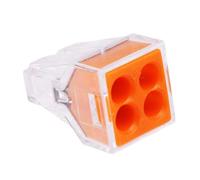 Wago 773-104 - Empuje de 4 vías naranja 2,5 mm² 24 A 400 V, 10 unidades