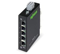 Wago Switch de red 852-111 – Fast Ethernet (10/100), Bidireccional completo, Montaje en rack, Negro