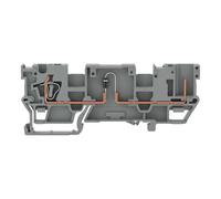 WAGO Abrazadera base de diodos de 1 conductor/1 pin, 769-218/281-410, color gris. Contenido: 50 unidades.