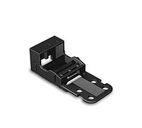 WAGO adaptador de montaje 221-503/000-004 | 3-abrazadera de cable de 4 mm2, 10-pieza, tornillo de montaje para la conexión de terminales, adecuado para vertical y horizontal de montaje, negro