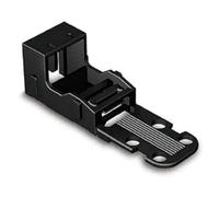 WAGO adaptador de montaje 221-512/000-004 | 2-abrazadera de cable de 4 mm2, 10 piezas, con el complemento de a pie que es adecuado para el montaje horizontal de conexión de los terminales, negro
