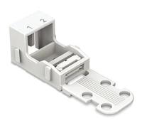 WAGO adaptador de montaje 221-512 | 2-abrazadera de cable de 4 mm2, 10 piezas, con el complemento de a pie que es adecuado para el montaje horizontal de conexión de los terminales, blanco