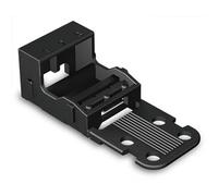WAGO adaptador de montaje 221-513/000-004 | 3-abrazadera de cable de 4 mm2, 10 piezas, con el complemento de a pie que es adecuado para el montaje horizontal de conexión de los terminales, negro
