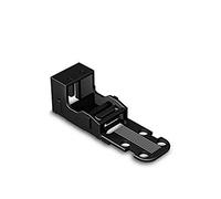 WAGO adaptador de montaje 221-522/000-004 | 2-abrazadera de cable de 4 mm2, 10 piezas, con el complemento de a pie que es adecuado para el montaje horizontal de conexión de los terminales, negro