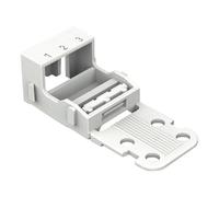 WAGO adaptador de montaje 221-523/000-004 | 3-abrazadera de cable de 4 mm2, 10 piezas, con el complemento de a pie que es adecuado para el montaje horizontal de conexión de los terminales, negro