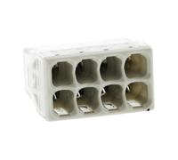 WAGO Borna de conexión directa, serie 2273, bolsa de 10 unidades, 8 entradas, para cables rígidos de 0,5-2,5 mm², tensión 450 V, corriente 24 A, longitud de pelado 11 mm, instalación rápida y segura.