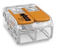 Wago-Compact 221 - Terminal de conexión de 2 conductores con palancas de accionamiento (25 unidades)