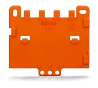 WAGO de alivio de tensión de la placa de 222-505 | para el montaje del adaptador de la serie 221 y 222, de 10 piezas, fácil de complemento en el tipo de Adaptador de montaje, naranja