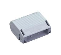 WAGO Gelbox, Caja de gel, para empalmar cables, con gel, Serie 221, máx. 6 mm² conectores, sin empalme, Tamaño 2, gris, 207-1432 (3 pcs)