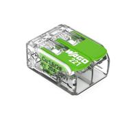 WAGO Green Range 221-422 - Terminal de conexión de 2 conductores con palancas para todos los tipos de escalera, 16 unidades