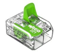 WAGO Green Range 221-622 - Terminal de conexión de 2 conductores con palancas para todos los tipos de escalera, 50 unidades
