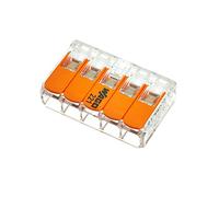 Wago palanca abrazadera de conexión 5 x 0,2 - 4 mm², 10 unidades, blv221415