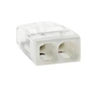 WAGO, Serie 2273, bornes de conexión directa de 2 vías, bolsa de 20 unidades, para cables rígidos de 0,5-2,5 mm², tensión 450 V, corriente 24 A, longitud de pelado 11 mm, instalación rápida y segura