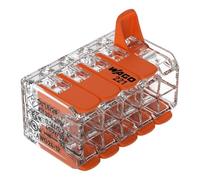 WAGO Terminales de conexión 221-420 | 10 conductores, hasta 4 mm², conector de cable compacto con palancas para todos los tipos de conductores en todo el mundo, seguridad de aplicación confirmada, 5