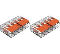 WAGO Terminales de conexión 221-615 | 5 polos, hasta 6 mm², conector de cable compacto con palanca para todos los tipos de conductores en todo el mundo, seguridad de aplicación confirmada, 6 unidades