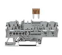 WAGO Topjob S Bloque de terminales de fusible, gris, 2,5 mm, enchufable, paquete de 50 unidades