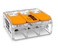 10 unidades Wago 221-613 terminal de conexión 3 hilos con palanca 0,5-6 qmm diseño pequeño, transparente