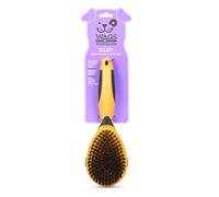 Wags & Wiggles Cepillo de doble cara para perros, aseo eficiente para mascotas para perros y gatos de pelo largo o corto, cepillo para desprendimiento, pasador para desenredar y cepillo de cerdas de