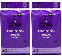 Wags & Wiggles Pet Training & Puppy Pads Almohadillas para orina de Perro, Morado, 21" x 21"-50 Count (Paquete de 2)