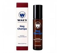 WagsMarket - Aceite de perfume Nag Champa, desde 0,33 oz Roll On a botella de vidrio de 4 oz, 0.33oz Roll On