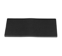WAHEWUD Alfombrilla de silicona para barra de encimera, 12.0 x 6.0 in, estación de café, almohadilla contra derrames, superficie de secado flexible a prueba de calor para (negro)
