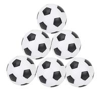 WAHEWUD Balones de fútbol de Mesa de Repuesto, minibalón de fútbol de plástico Blanco y Negro para entusiastas del fútbol de Mesa, Uso doméstico, Escritorio, alegría (6Pcs)