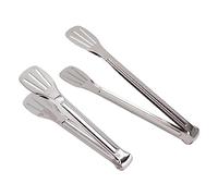 WAHEWUD Juego de pinzas para alimentos de acero inoxidable 304, 2 piezas, pinzas para servir, cocinar ensalada, barbacoa, asar a la parrilla, freír, unidad de buffet, caja de