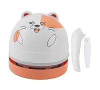 WAHEWUD Mini aspiradora de Escritorio con Boquilla Desmontable y Cepillo de Limpieza, Limpiador de Polvo de Mesa portátil con batería para Teclado, computadora, Coche (Hámster)