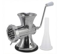 WAHEWUD Picadora de carne manual, Máquina llenadora de salchichas, Aleación Aluminio Base Ventosa Fuerte Mango Ergonómico, Picadora de carne para cocina Verduras