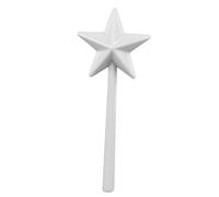 WAHEWUD Star Seasoning Wand Shaker Magic Fairy Forma de pentagrama Dispensador de tres orificios Luz extraíble recargable Operación con una mano Accesorios de cocina de plástico (Blanca)