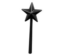 WAHEWUD Star Seasoning Wand Shaker Magic Fairy Forma de pentagrama Dispensador de tres orificios Luz extraíble recargable Operación con una mano Accesorios de cocina de plástico (Negra)
