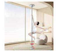 WAHHWF Barra Pole Dance Barra de Baile Profesional de 45mm, Kit de Barra de Baile de Altura Ajustable Modos estáticos y giratorios para el hogar Dormitorio Gimnasio Estudio(274CM-287CM/9ft-9.4ft)