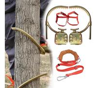 WAHHWF Crampones de Escalada de árboles Zapatos Ajustables para trepar árboles Diámetro de 6-19,7" Clavos Mantenimiento eléctrico/Trabajos en Altura/Tala de árboles(300mm/11.8")