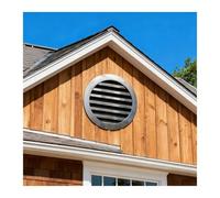 WAHHWF Trampilla Pladur Panel de Pared Exterior Redondo para ático de 30 a 60 cm, trampilla de Servicio de Acero Inoxidable, Placa de Techo con Lamas para sótanos(31in (79cm))