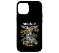 Wahiawa Hawaii USA - Diseño de motocicleta estilo retro envejecido Carcasa para iPhone 12/12 Pro