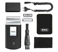 Wahl Afeitadora de viaje de bolsillo, afeitadora eléctrica compacta recargable para hombres, recortadora de barba con láminas flexibles, corte cerrado, pequeña para viajar, color negro